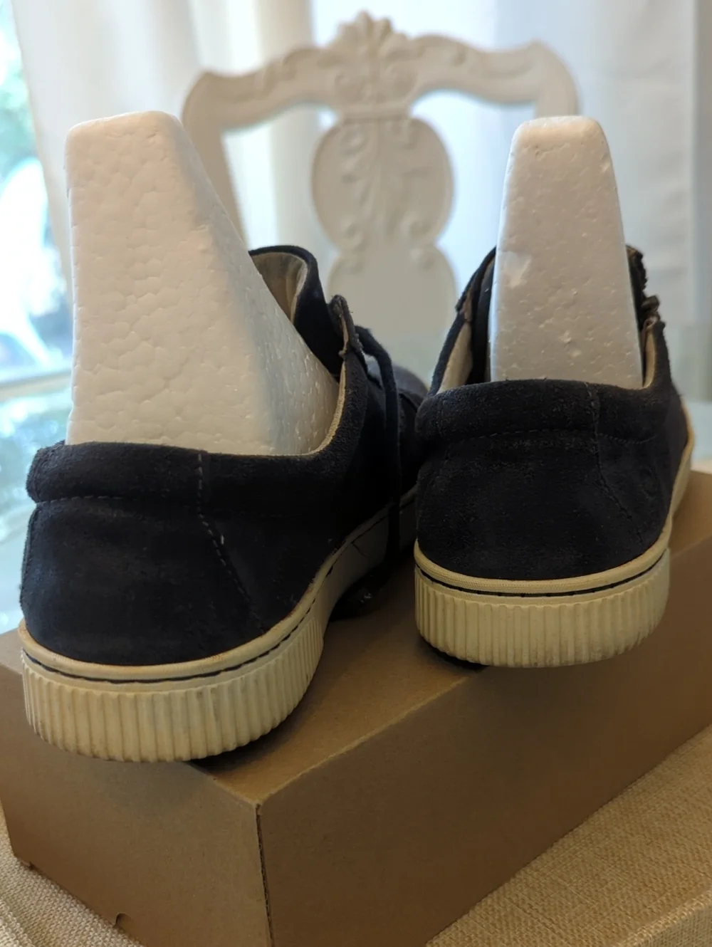 Born Tamara  Blue Canvas Sneakers with Tan Sole 7